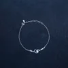 Lắc tay bạc S925 mặt trăng đá moonstone Asimi, Lắc tay bạc S925 nữ cao cấp nữ tính MoonLine LT18 (Sao chép)