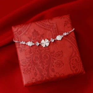 Lắc tay bạc nữ Tyche Blossom dây xù bắt sáng lấp lánh,vòng tay sang trọng thanh lịch phù hợp đeo đi học,đi làm,quà tặng