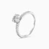 Nhẫn kim cương Moissanite 1 Carat Caterina Wedding Lover DR011 Kiểm định GRA